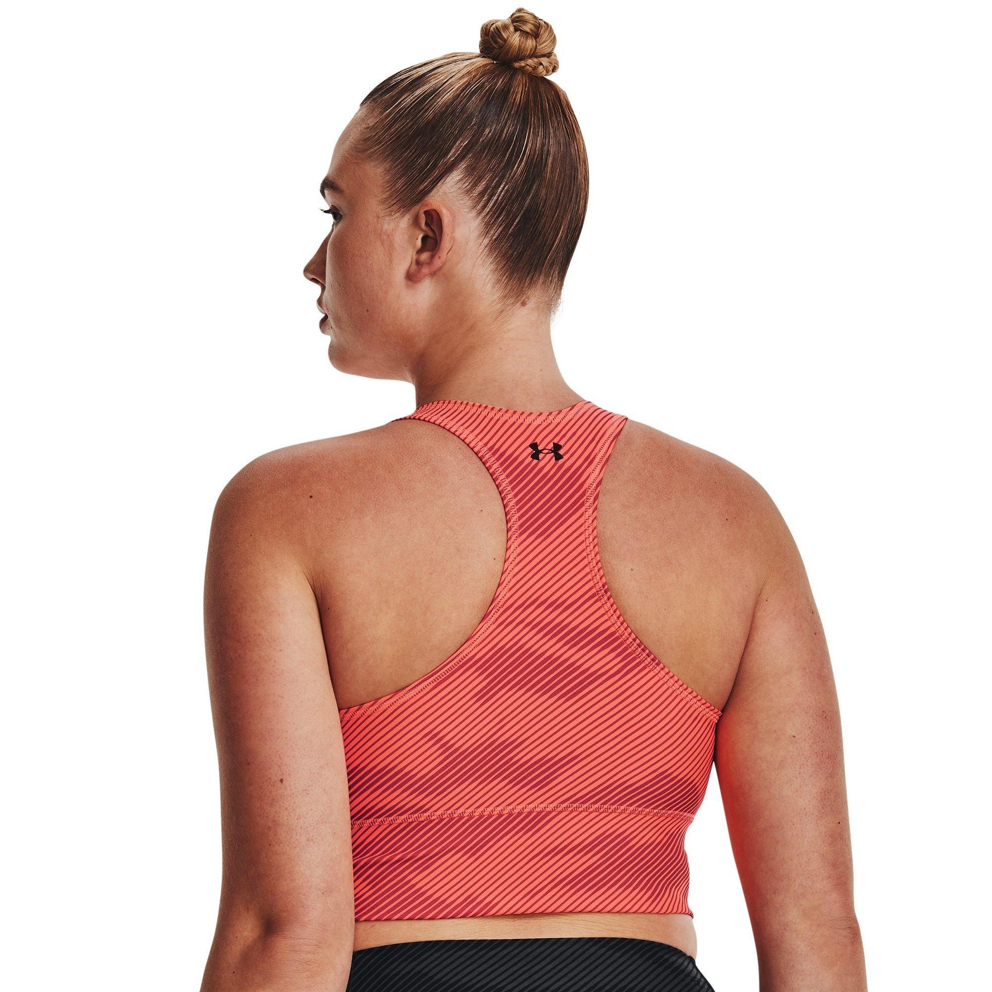 Orange/White - Under Armour - Armour Project Rock Bra Womens - 12