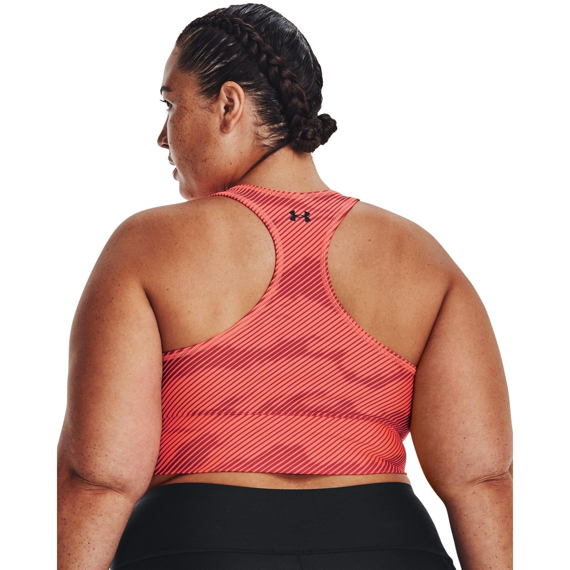 Orange/White - Under Armour - Armour Project Rock Bra Womens - 14