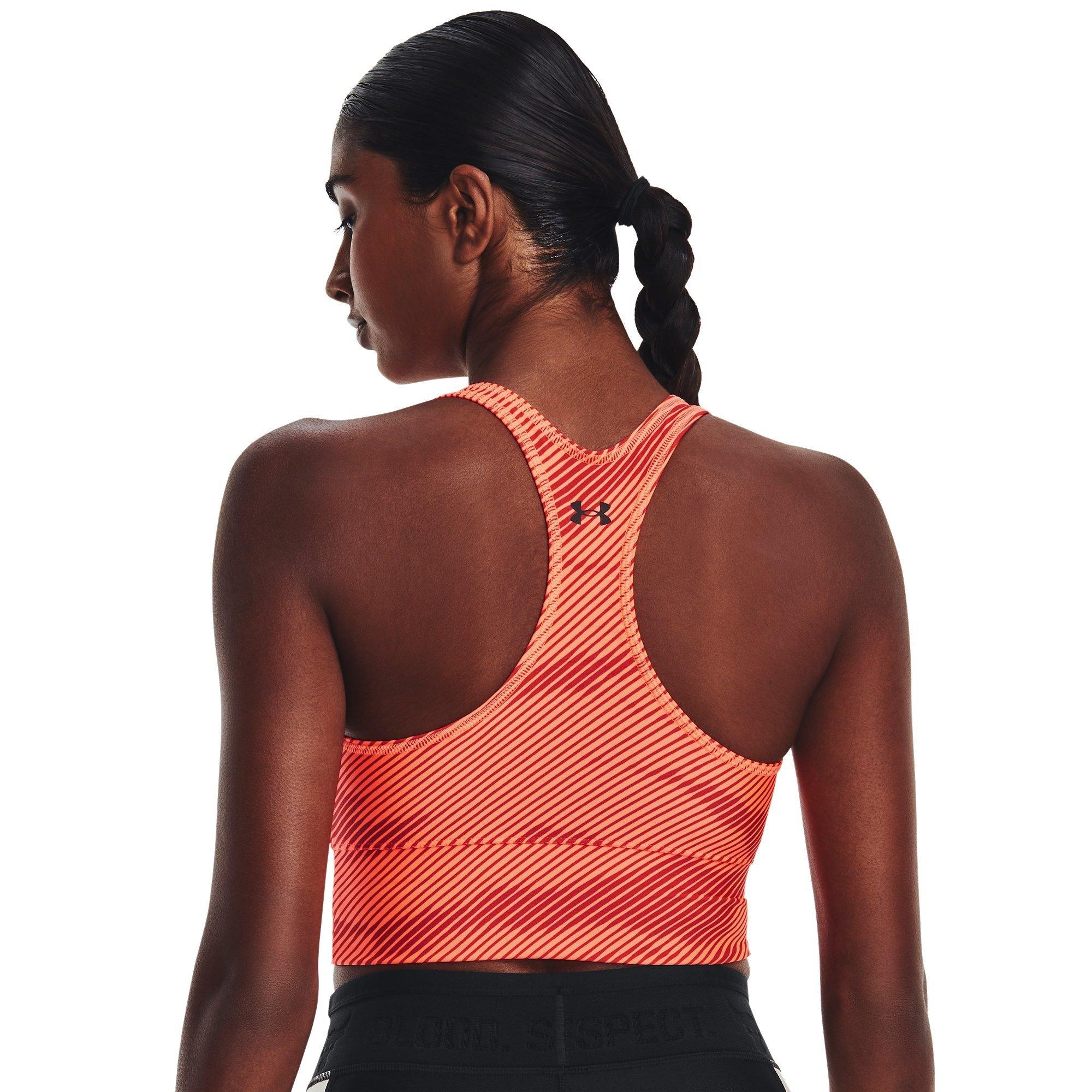 Orange/White - Under Armour - Armour Project Rock Bra Womens - 6
