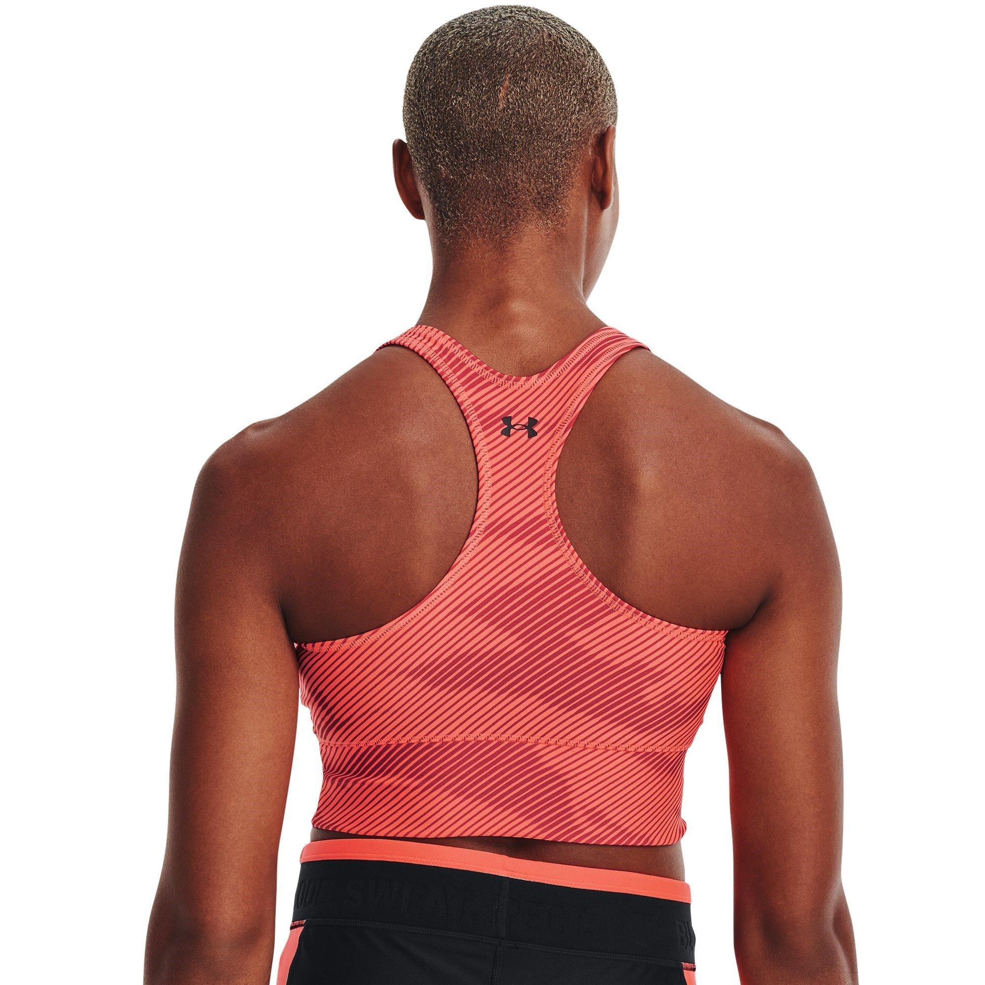 Orange/White - Under Armour - Armour Project Rock Bra Womens - 8