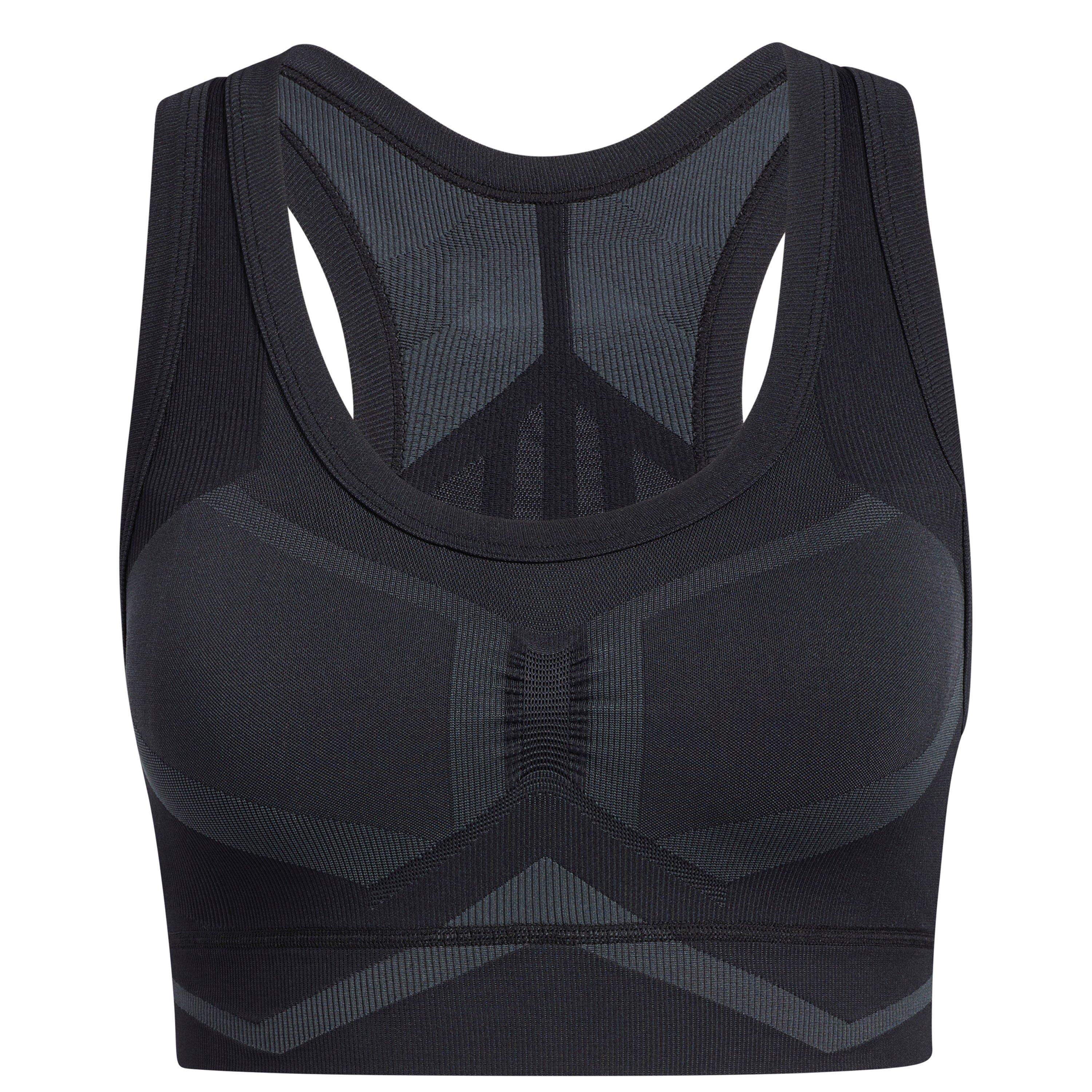black/dgh solid - adidas - Women's Studio Medium Impact Sports Bra - 1