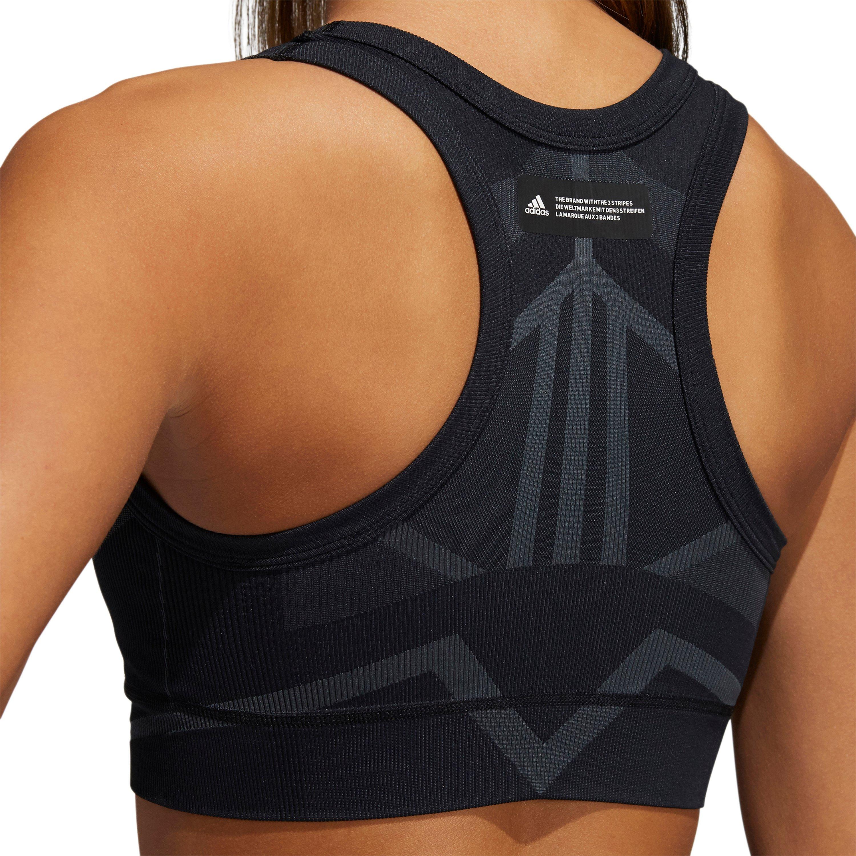 crna/dgh jednobojna - adidas - Studio Medium Impact Sports Bra - 2