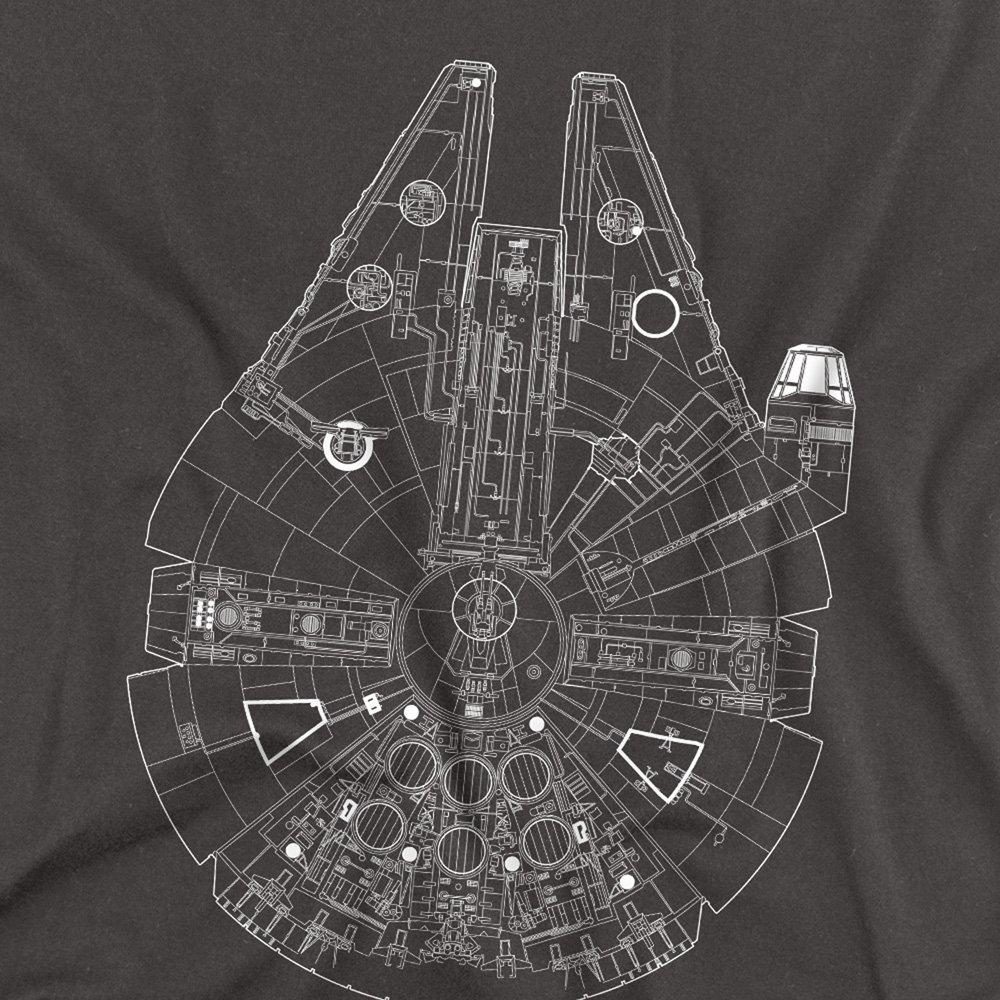 Grey - Star Wars - Millenium Lines Long Sleeve T-Shirt - 2