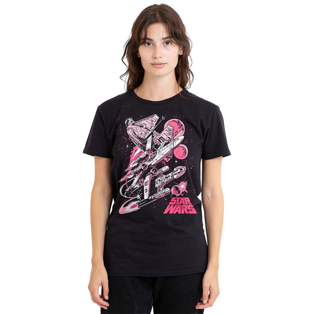 Black - Star Wars - Star Wars Retro Pink Comic T Shirt Black - 1