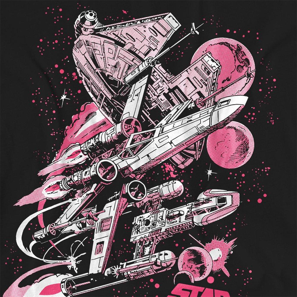 Black - Star Wars - Star Wars Retro Pink Comic T Shirt Black - 2