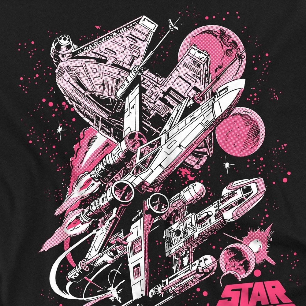 Black - Star Wars - Star Wars Retro Pink Comic Long Sleeve T-Shirt Bl - 2