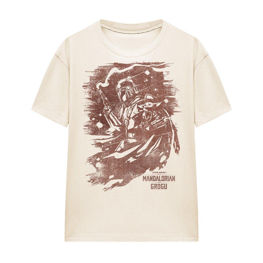 Beige - Star Wars - The Mandalorian Grogu Ink Sketch T-Shirt Natural - 4