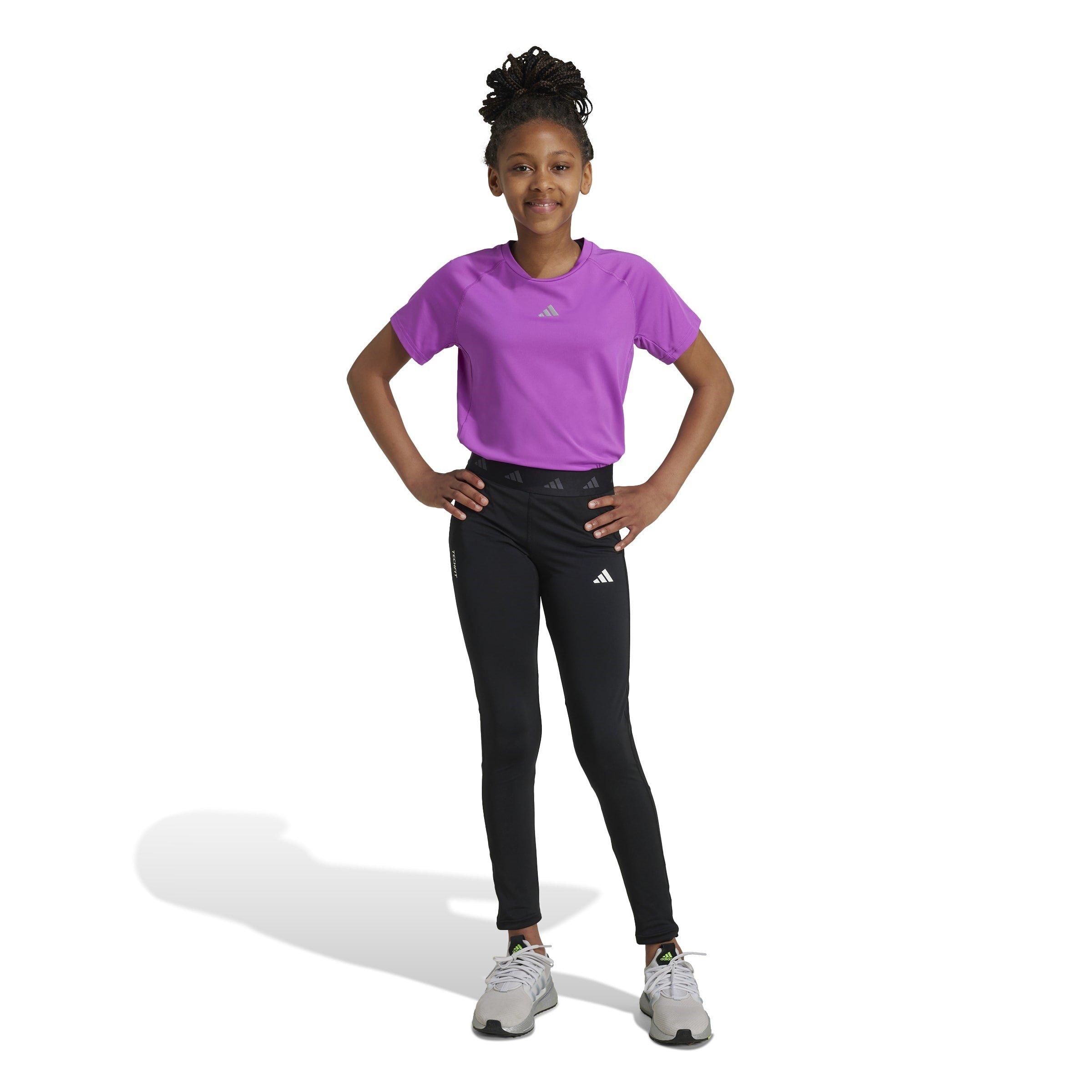 Schwarz/Weiß - adidas - TechFit Tights Junior Girls - 4