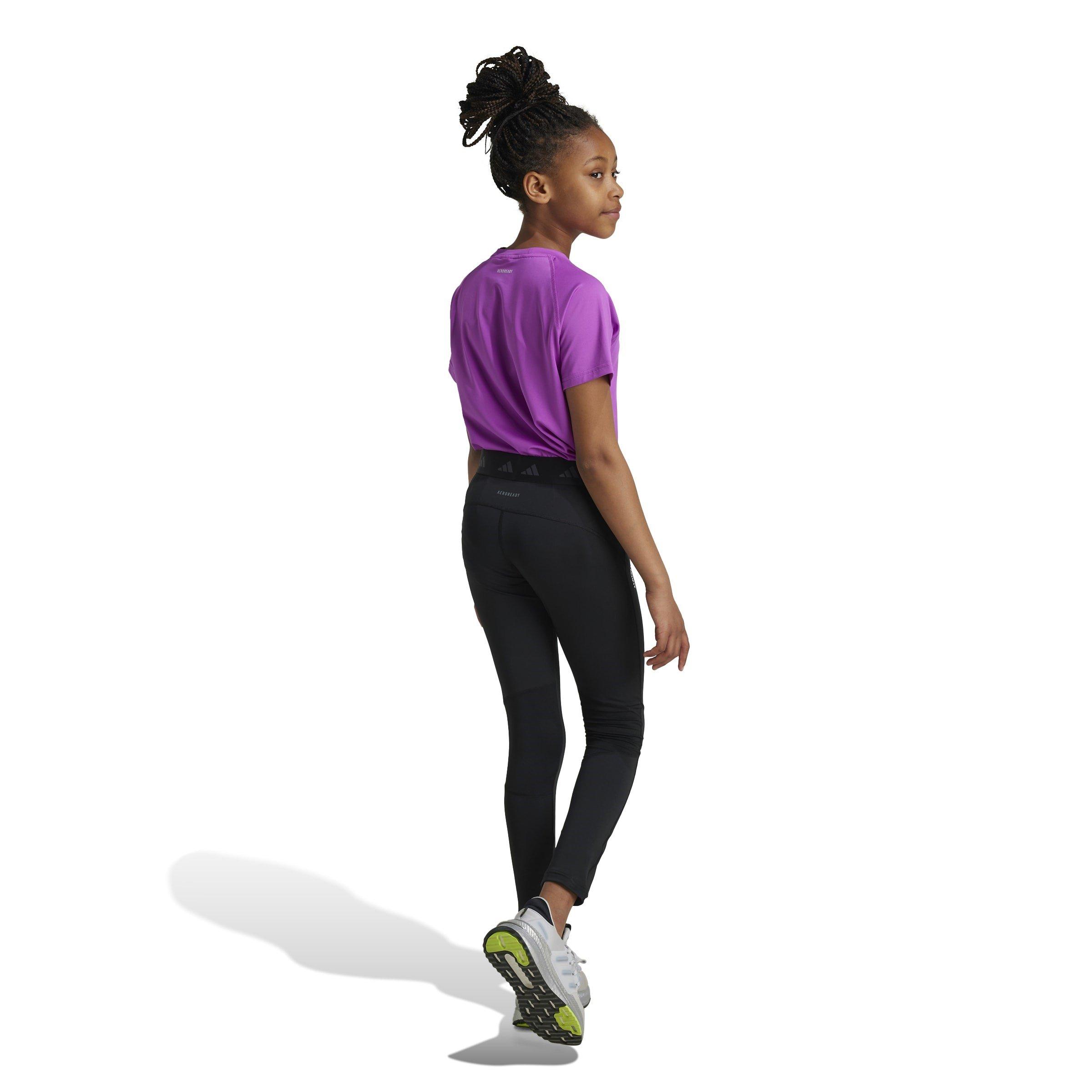 Schwarz/Weiß - adidas - TechFit Tights Junior Girls - 5