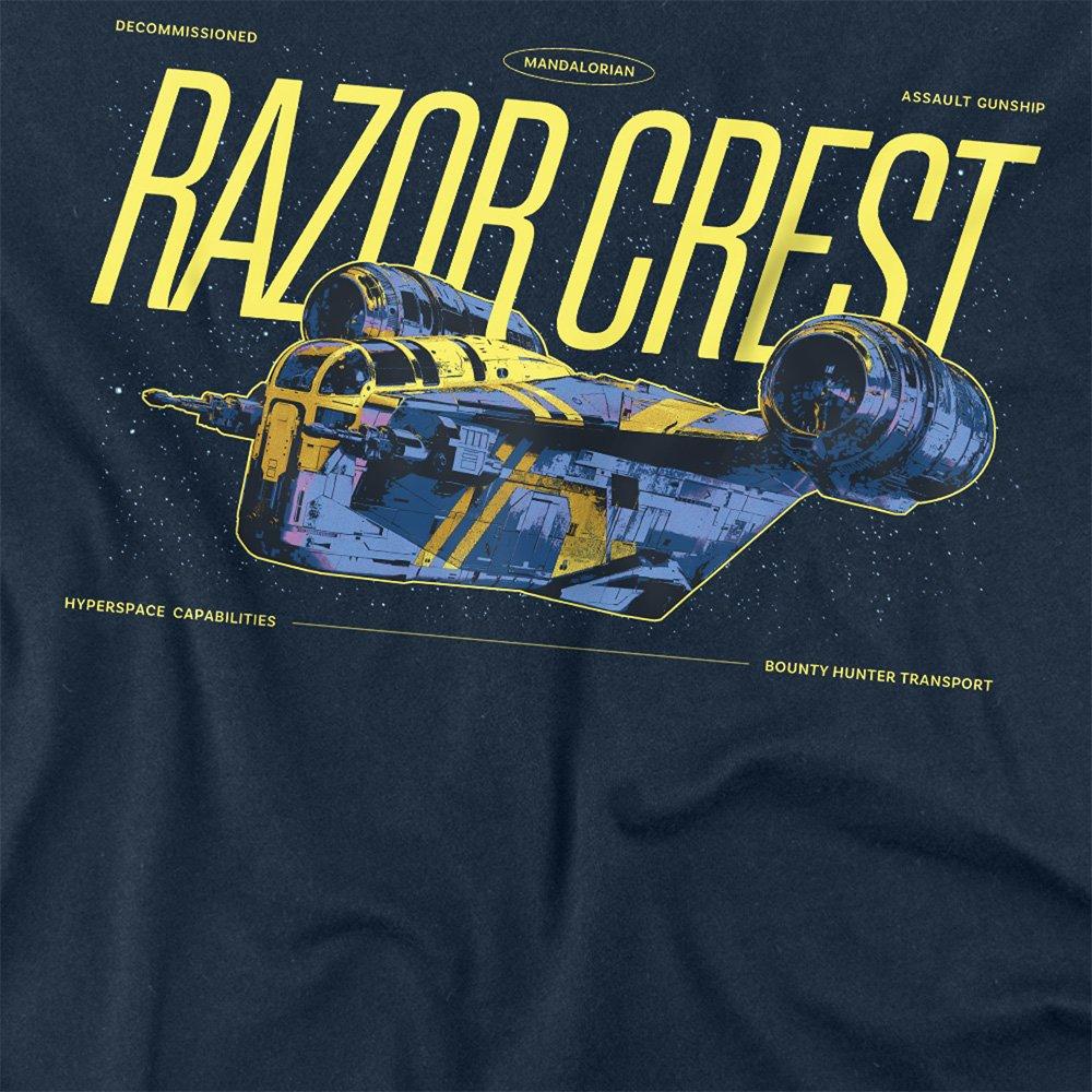 Navy - Star Wars - The Mandalorian Grogu Razor Crest Gunship Long Sle - 2