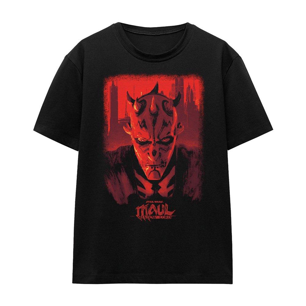 Black - Star Wars - Maul Shadow Lord Red City Poster T-Shirt Black - 4