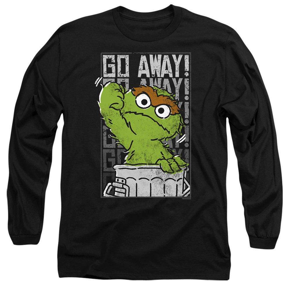 Black - Sesame Street - Sesame Street Go Away Long Sleeve T-Shirt Black - 1