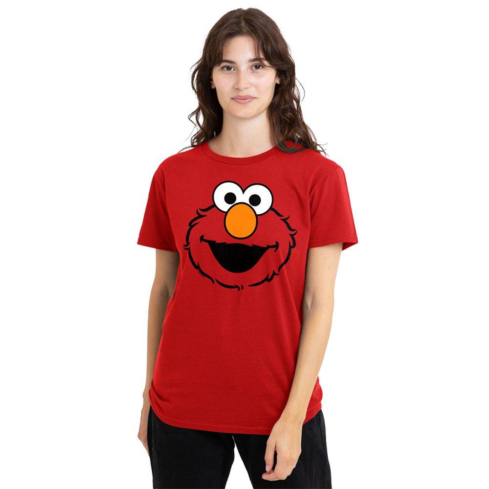 Red - Sesame Street - Sesame Street Elmo Full Face T-Shirt Red - 1