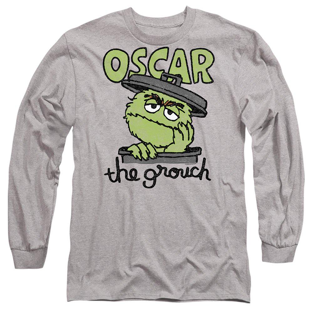 Grey - Sesame Street - Sesame Street Canned Grouch Long Sleeve T-Shirt A - 1