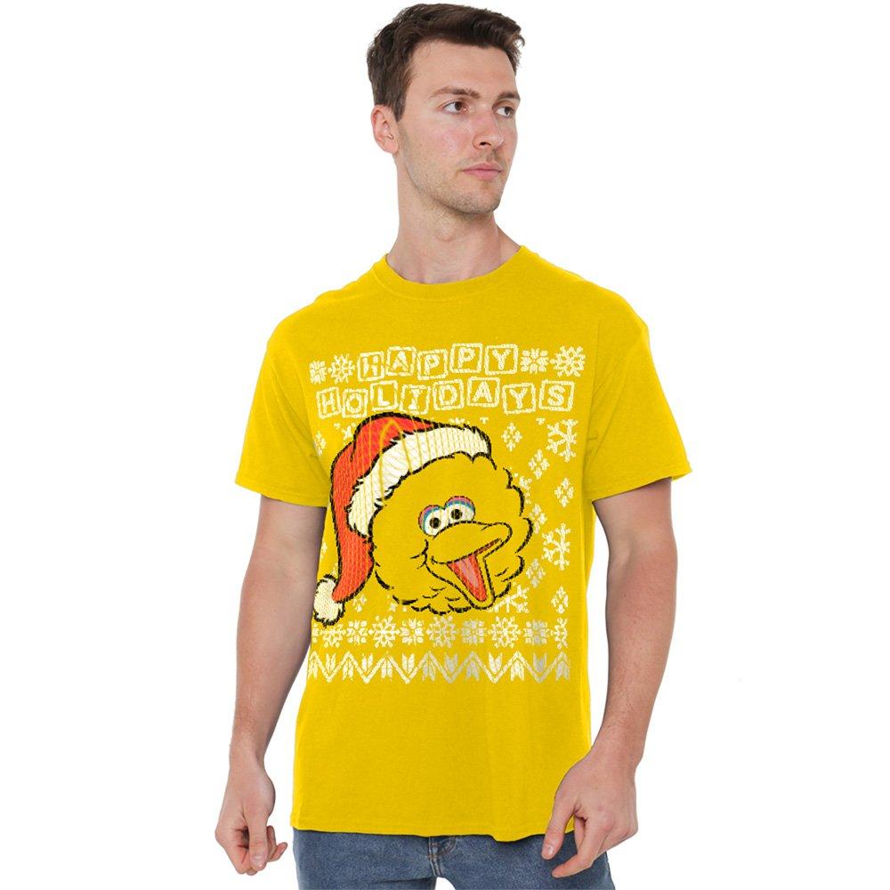 Yellow - Sesame Street - Sesame Street Big Bird Ugly Christmas T Shirt Yel - 1