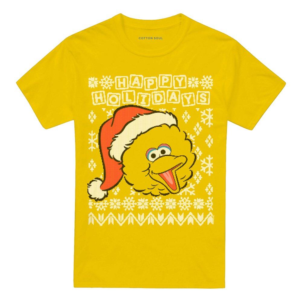 Yellow - Sesame Street - Sesame Street Big Bird Ugly Christmas T Shirt Yel - 4
