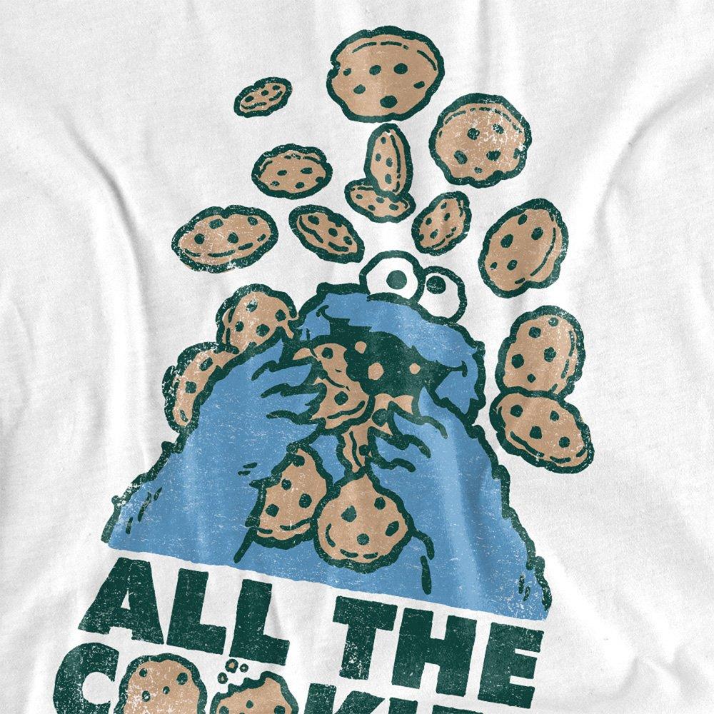 White - Sesame Street - Sesame Street All The Cookies Classic Womens T-Shi - 2