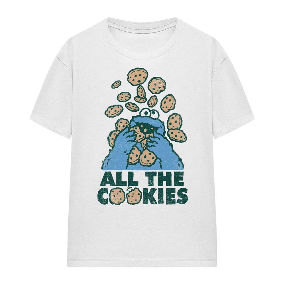 White - Sesame Street - Sesame Street All The Cookies Classic Womens T-Shi - 4