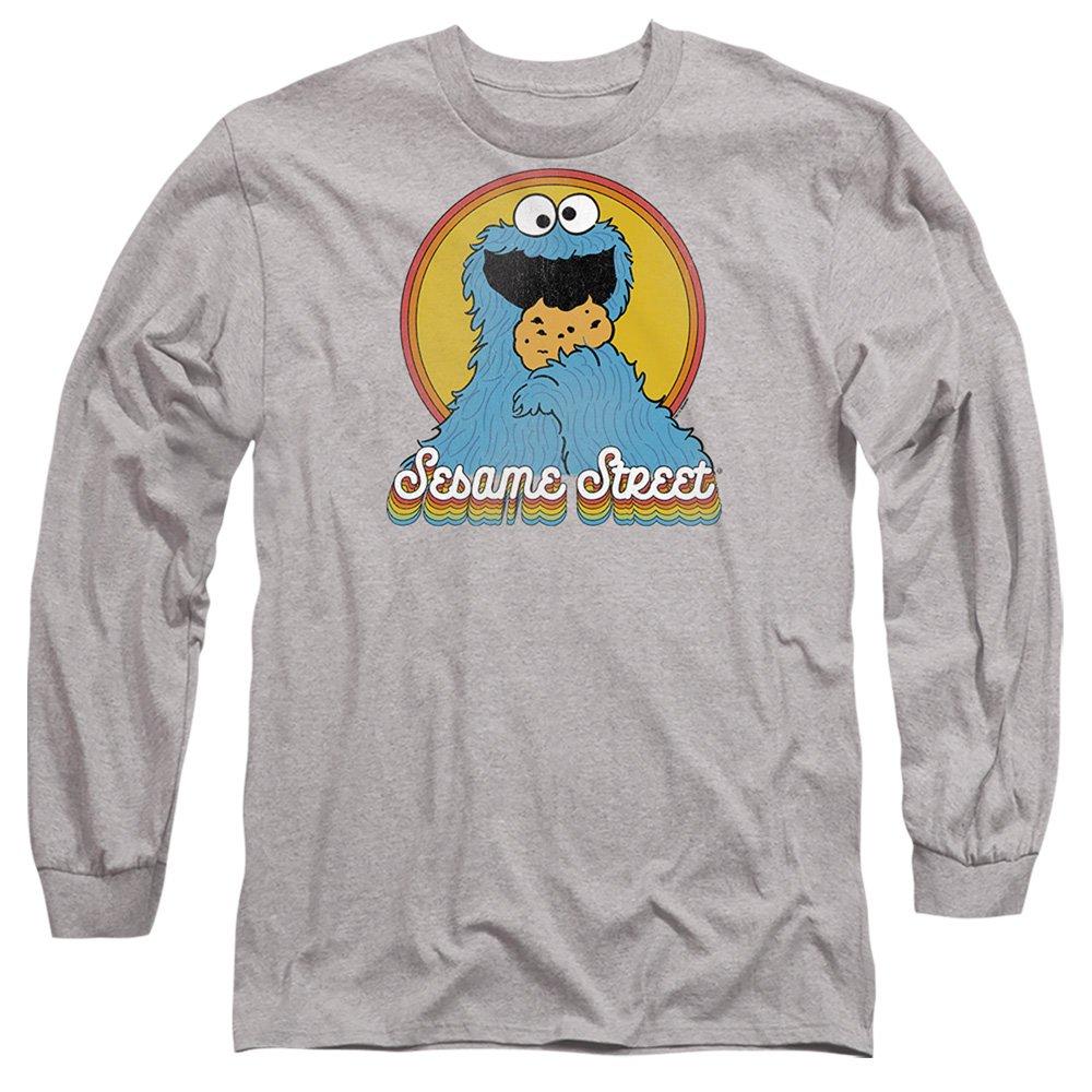 Grey - Sesame Street - Sesame Street Cookie Monster Layers Long Sleeve T- - 1