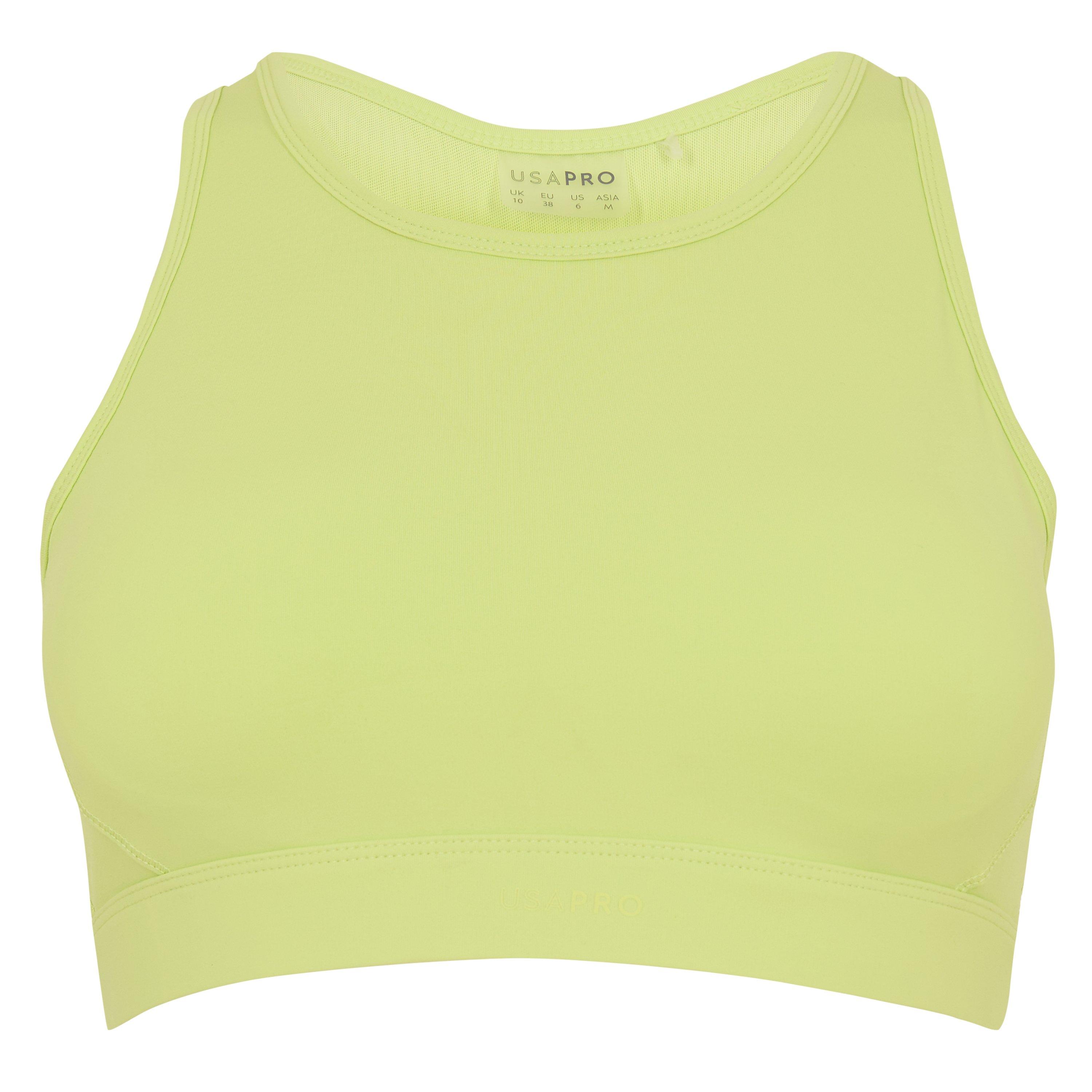 Usa Pro Women's Pro Core Racer Back Sports Bra - Yuzu - 12 (40)