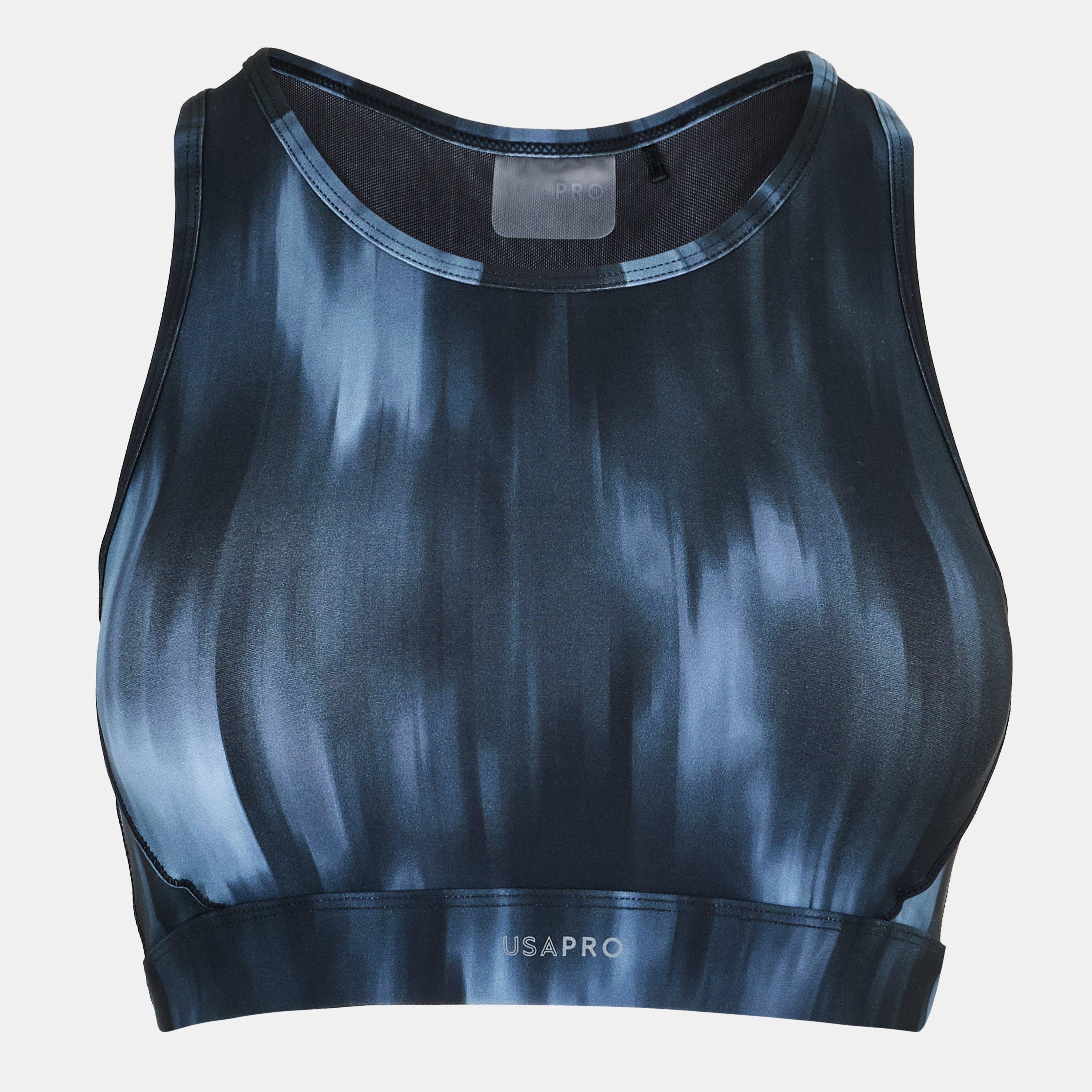 Usa Pro Women's Pro Core Racer Back Sports Bra - Blurred Print - 10 (38)