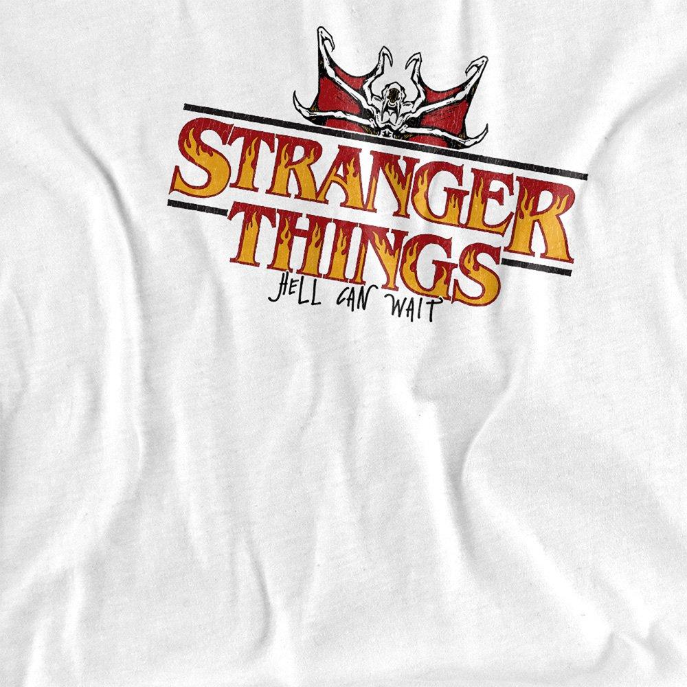 White - Stranger Things - Stranger Things Flame Logo Ladies T Shirt White - 2