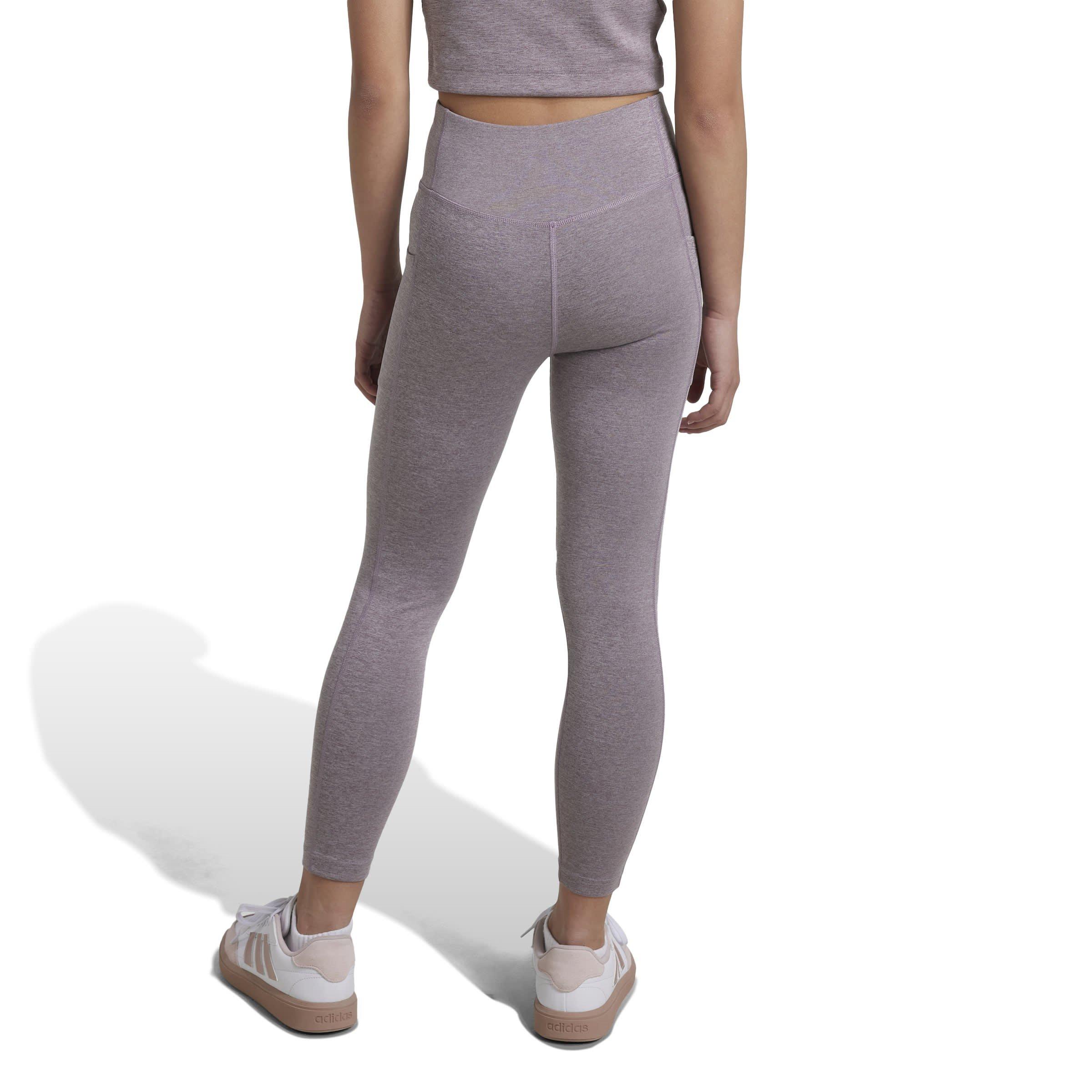 Fico/Argento - adidas - Optime Luxe 7/8 Leggings Juniors - 3