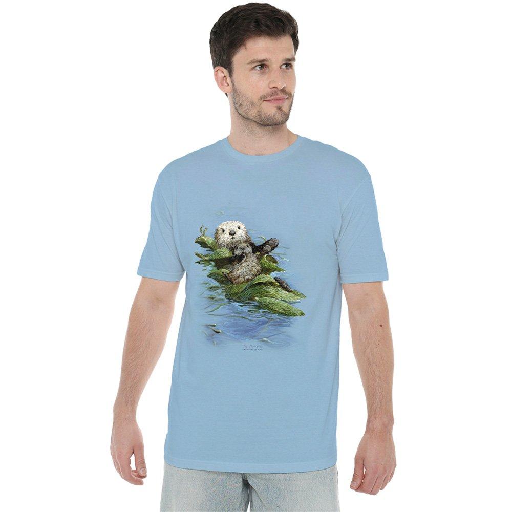 Blue - Other - Wildlife Kelp Cradle Otters T Shirt Light Blue - 1