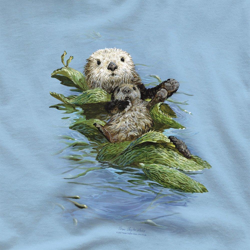 Blue - Other - Wildlife Kelp Cradle Otters T Shirt Light Blue - 2