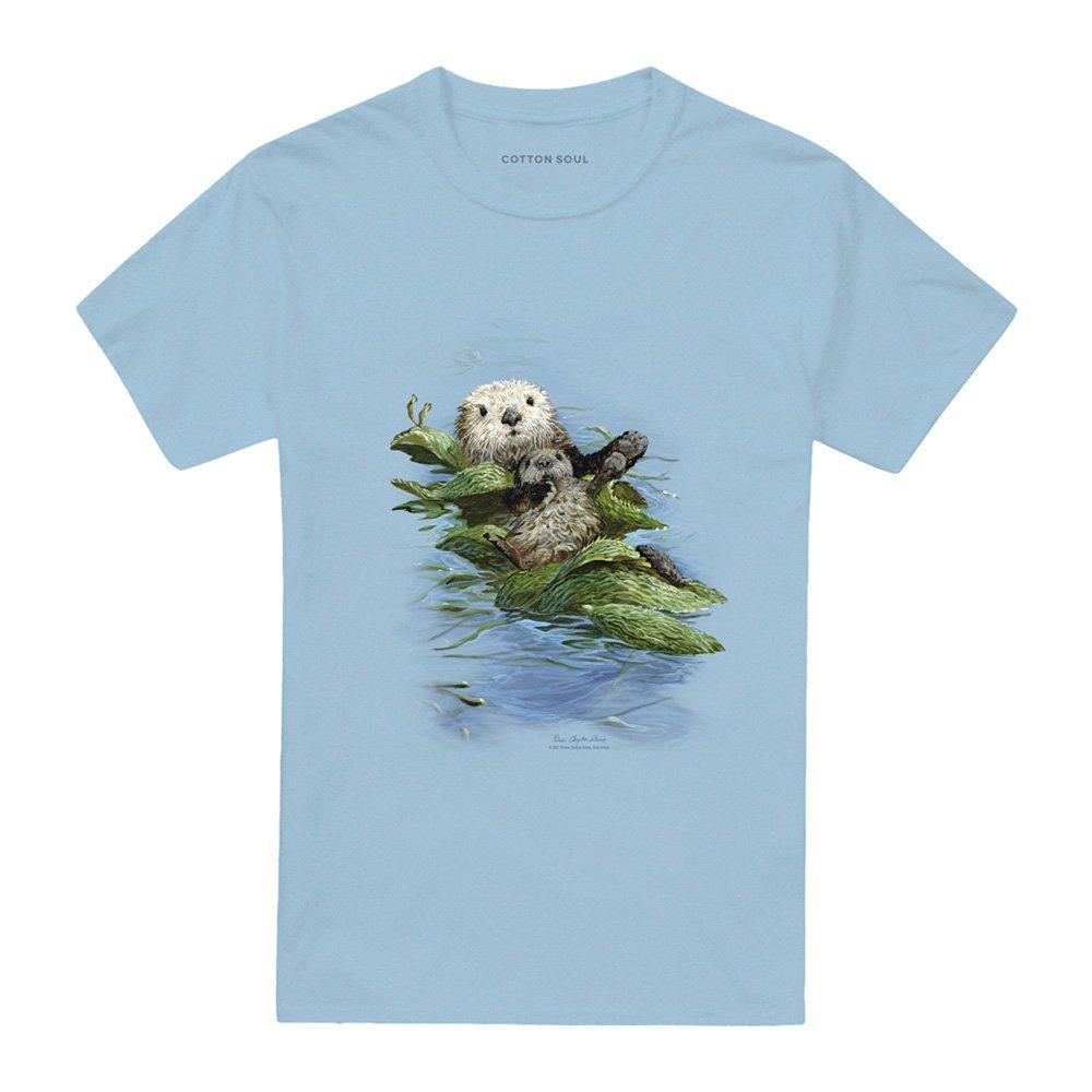 Blue - Other - Wildlife Kelp Cradle Otters T Shirt Light Blue - 4