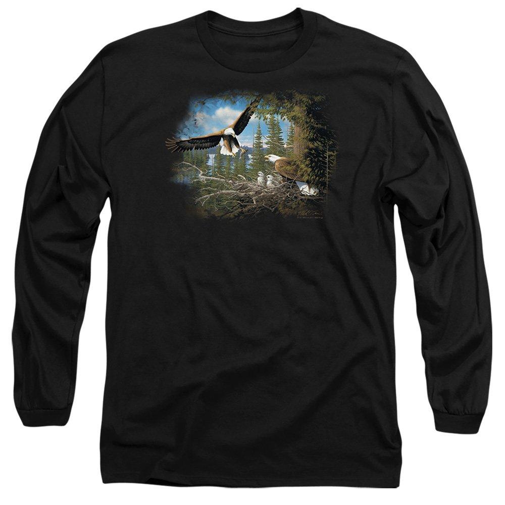 Black - Other - Wildlife Spring Bald Eagles Long Sleeve T-Shirt B - 1