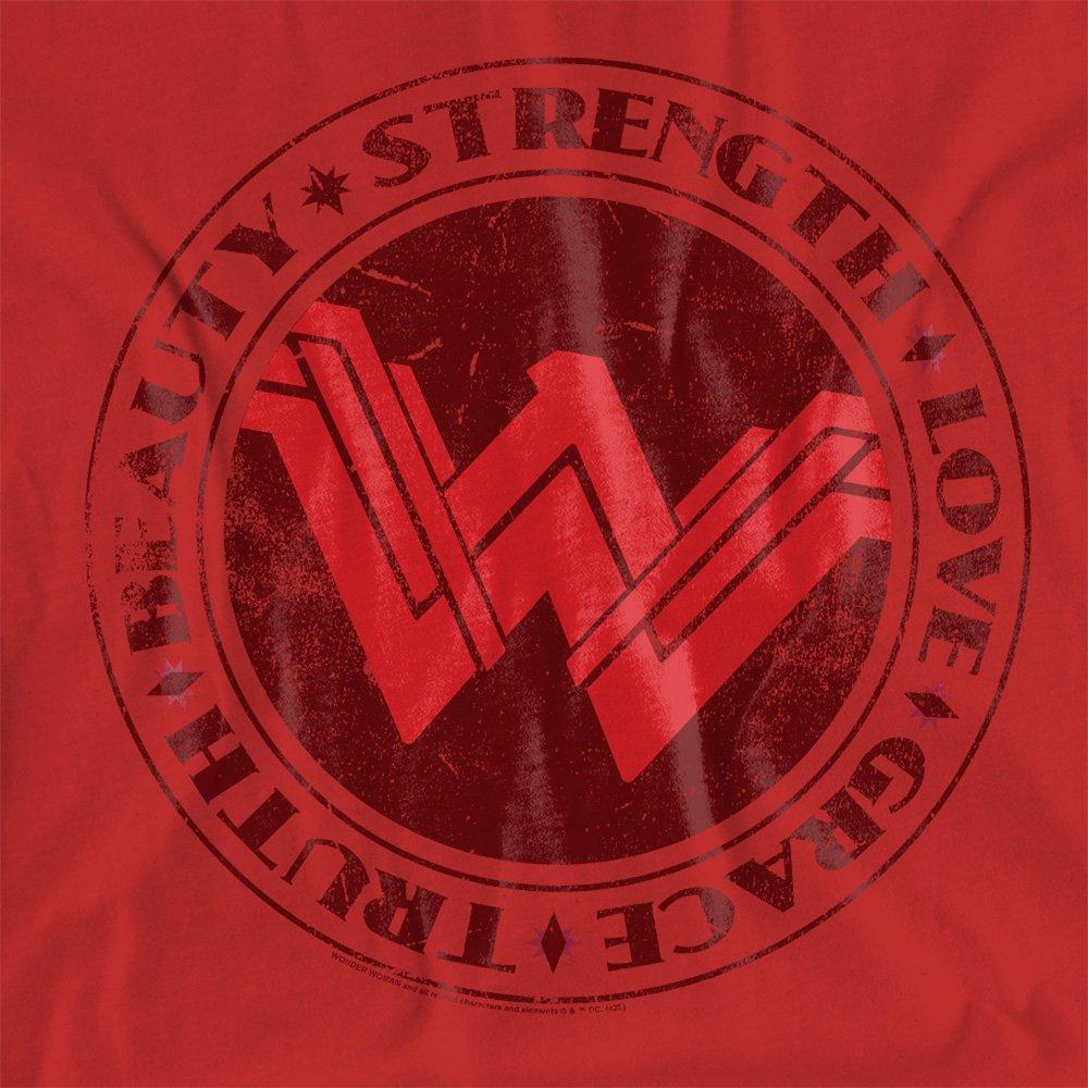 Red - DC Comics - Beauty Strength Love Logo T-Shirt Red - 2