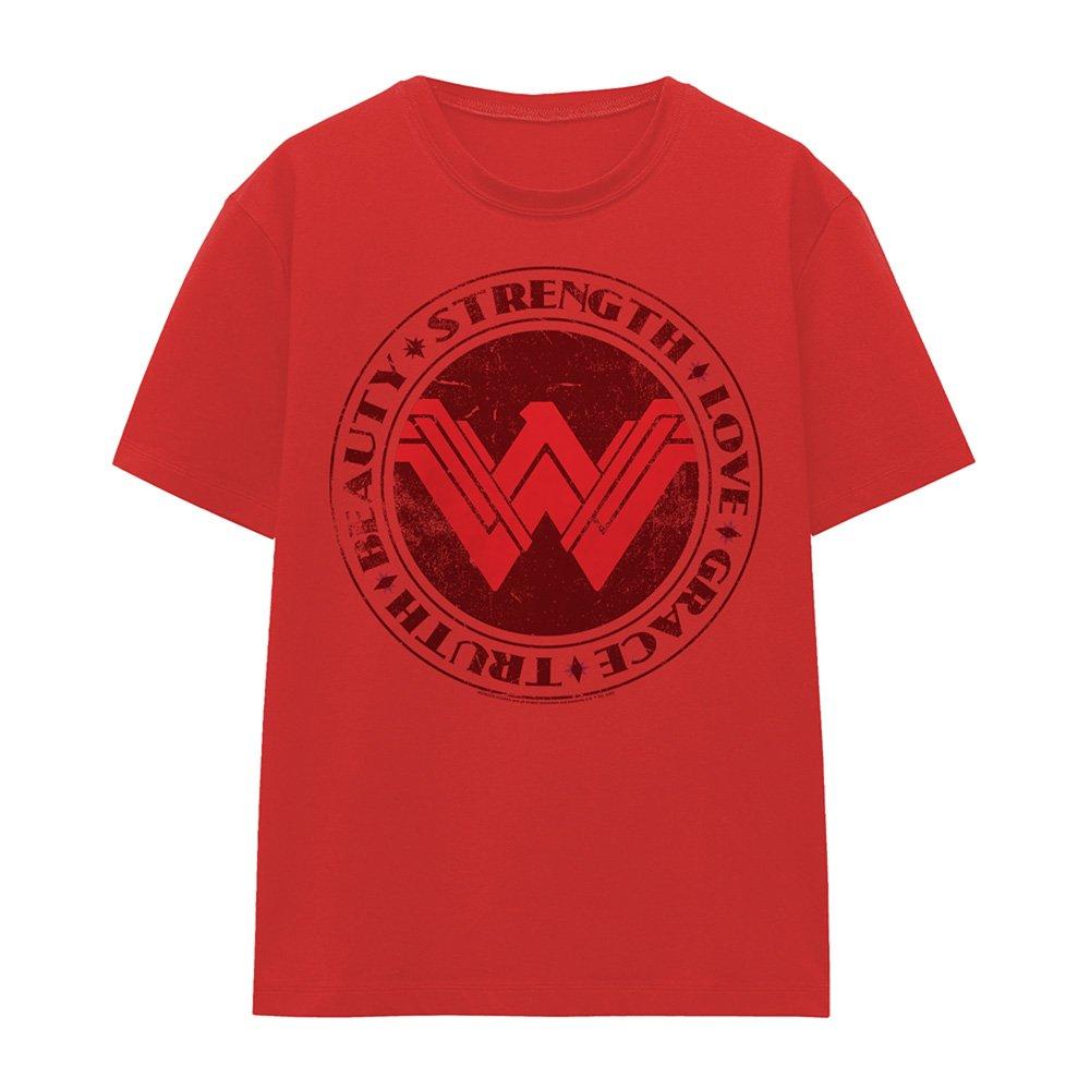 Red - DC Comics - Beauty Strength Love Logo T-Shirt Red - 4