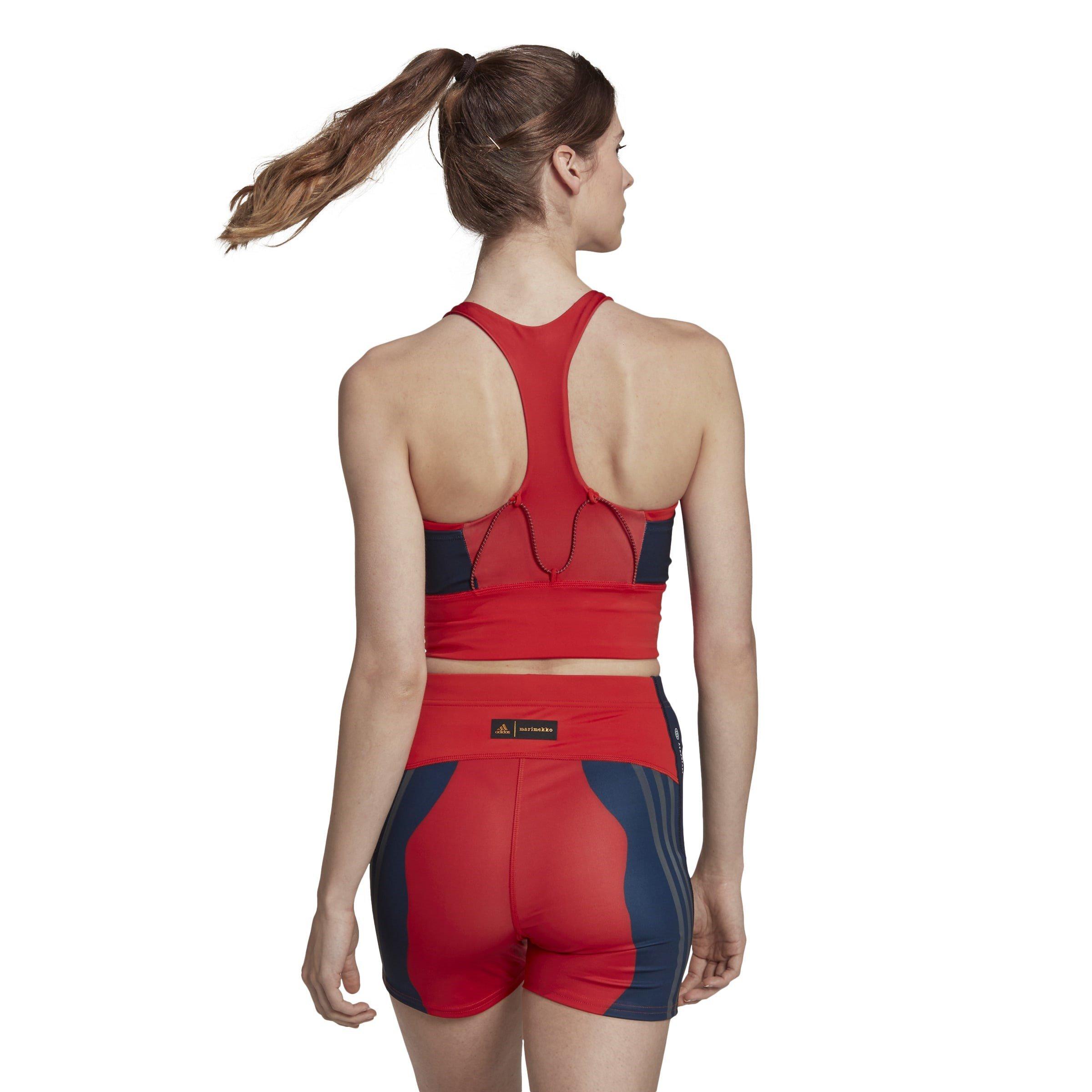 Lush Red - adidas - Marimekko Medium-Support Pocket Bra Womens - 4