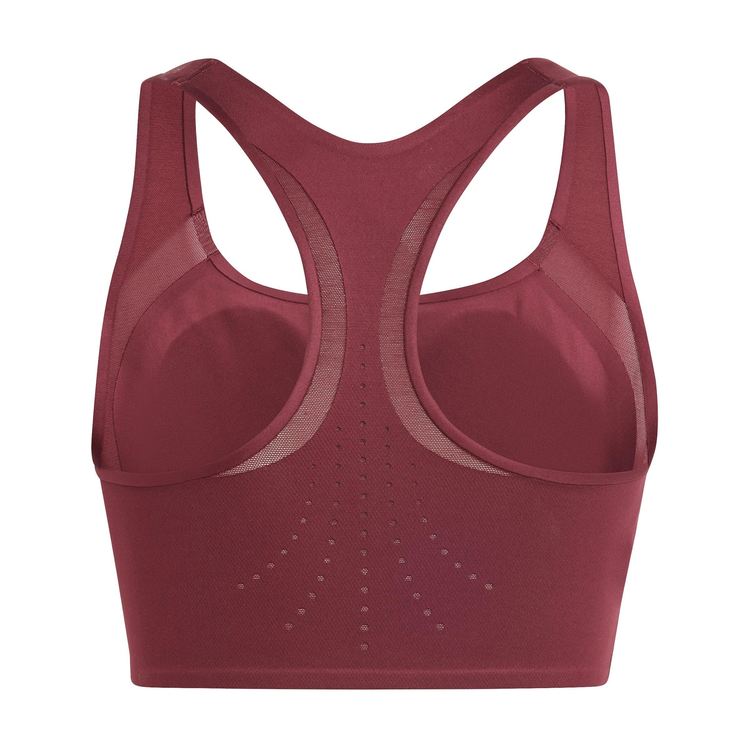 shadow red - adidas by Stella McCartney - Women's Medium Impact Sports Bra - 7