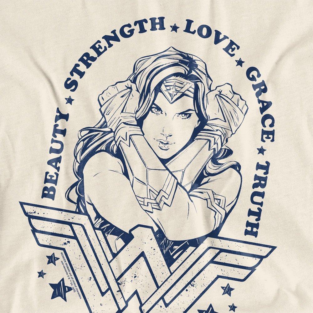 Beige - DC Comics - Beauty Strength Love T-Shirt Natural - 2