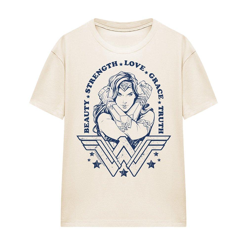Beige - DC Comics - Beauty Strength Love T-Shirt Natural - 4