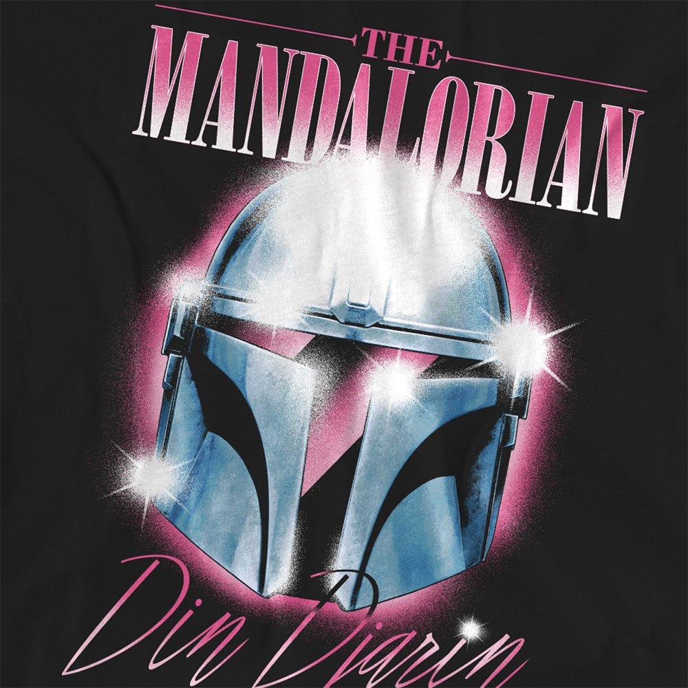 Black - Star Wars - The Mandalorian Din Djarin 80S Helmet Womens T-Sh - 2