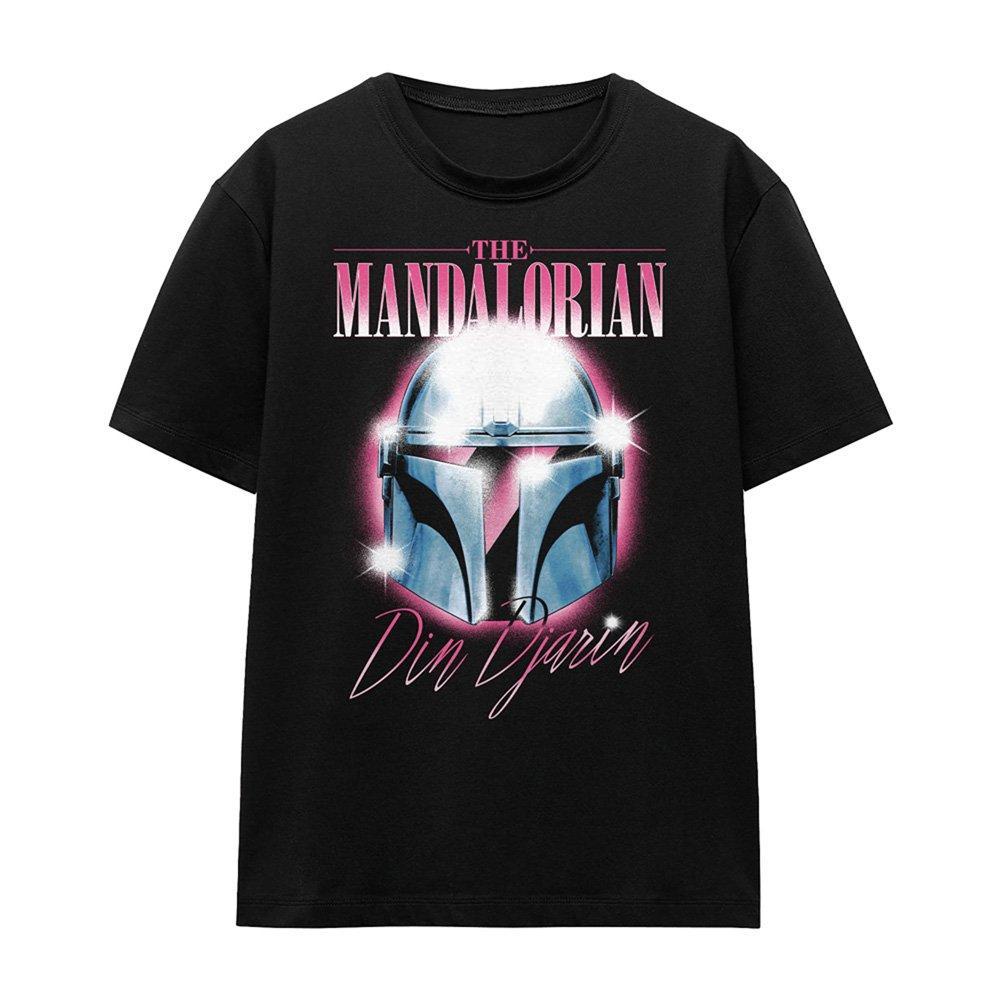 Black - Star Wars - The Mandalorian Din Djarin 80S Helmet Womens T-Sh - 4