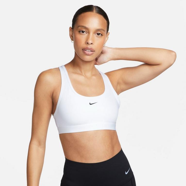 Blanc - Nike - Pro Swoosh Medium-Support Sports Bra Womens - 2