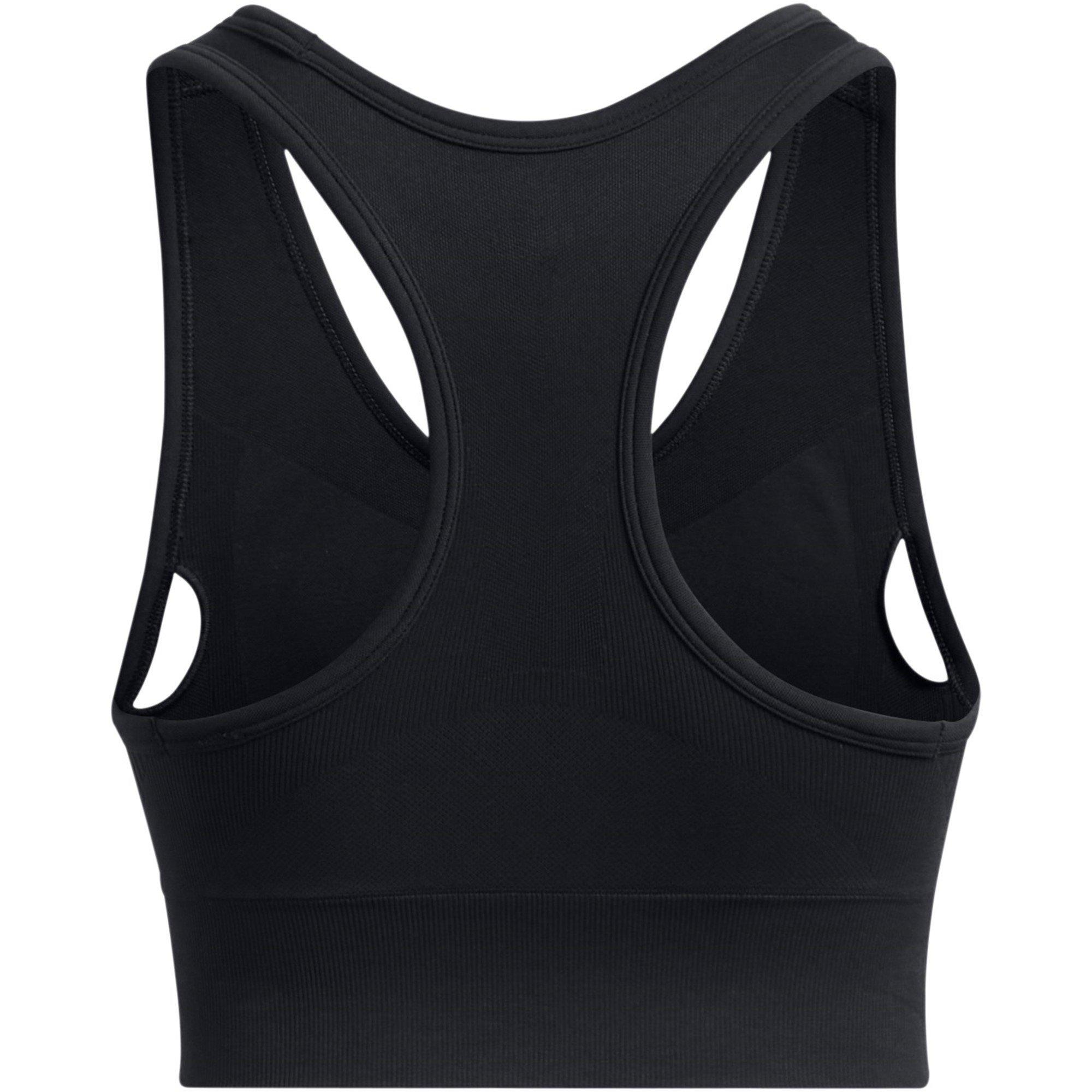 Black/White - Under Armour - Women's Vanish Medium Impact Sports Bra - 2