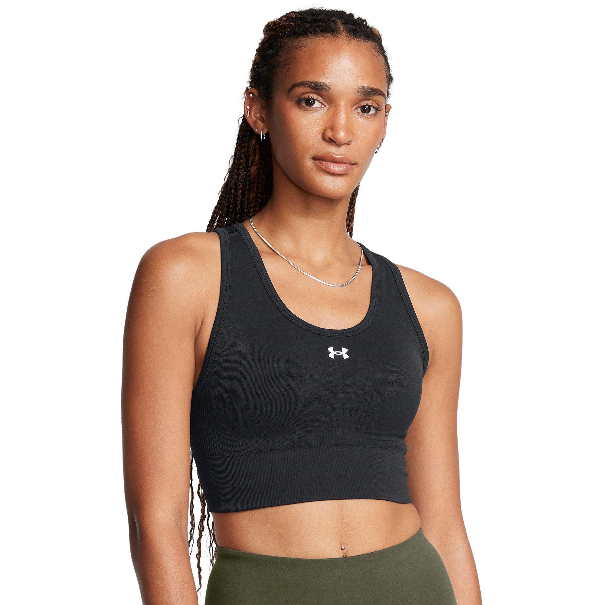 Black/White - Under Armour - Women's Vanish Medium Impact Sports Bra - 3