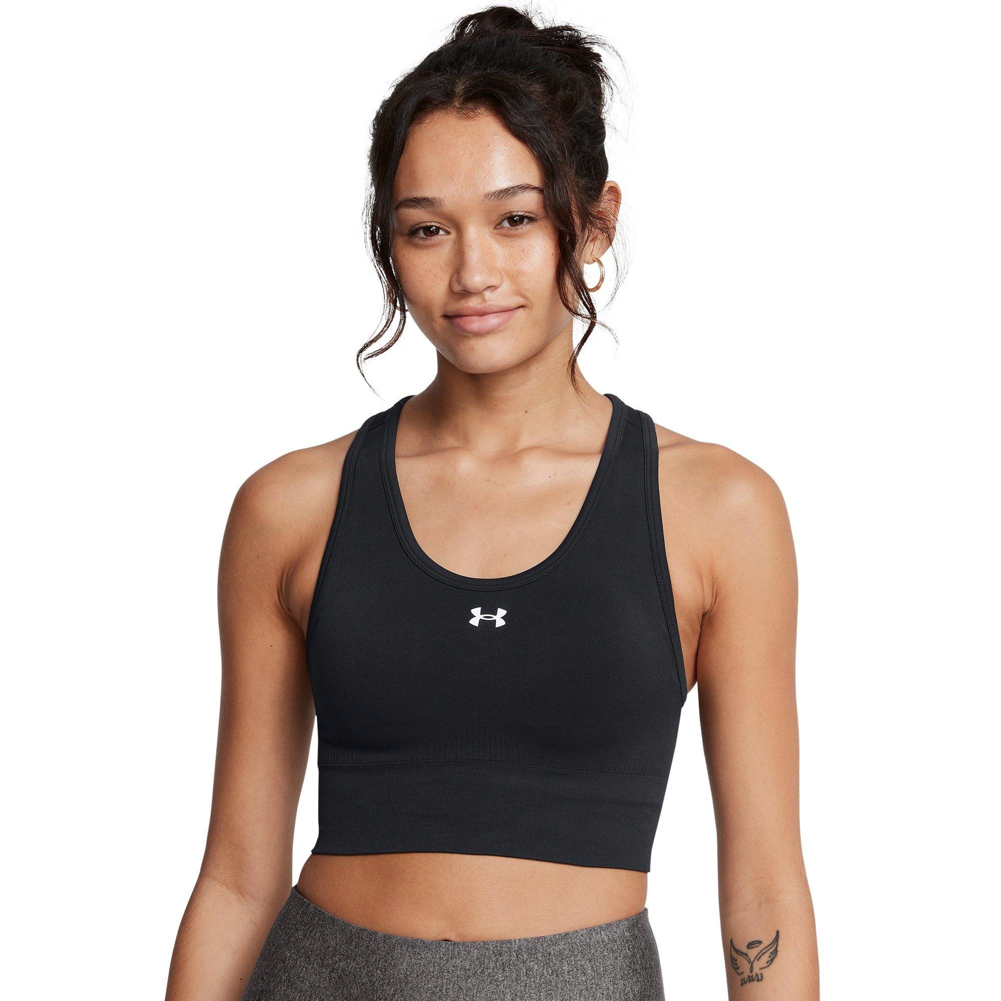Black/White - Under Armour - Women's Vanish Medium Impact Sports Bra - 5