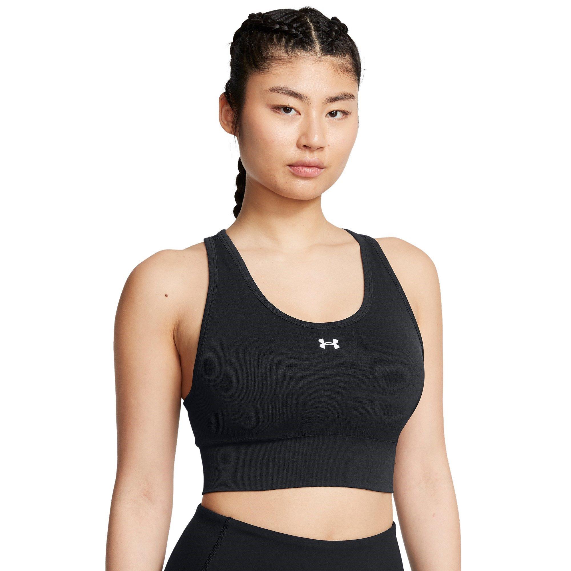 Black/White - Under Armour - Women's Vanish Medium Impact Sports Bra - 7
