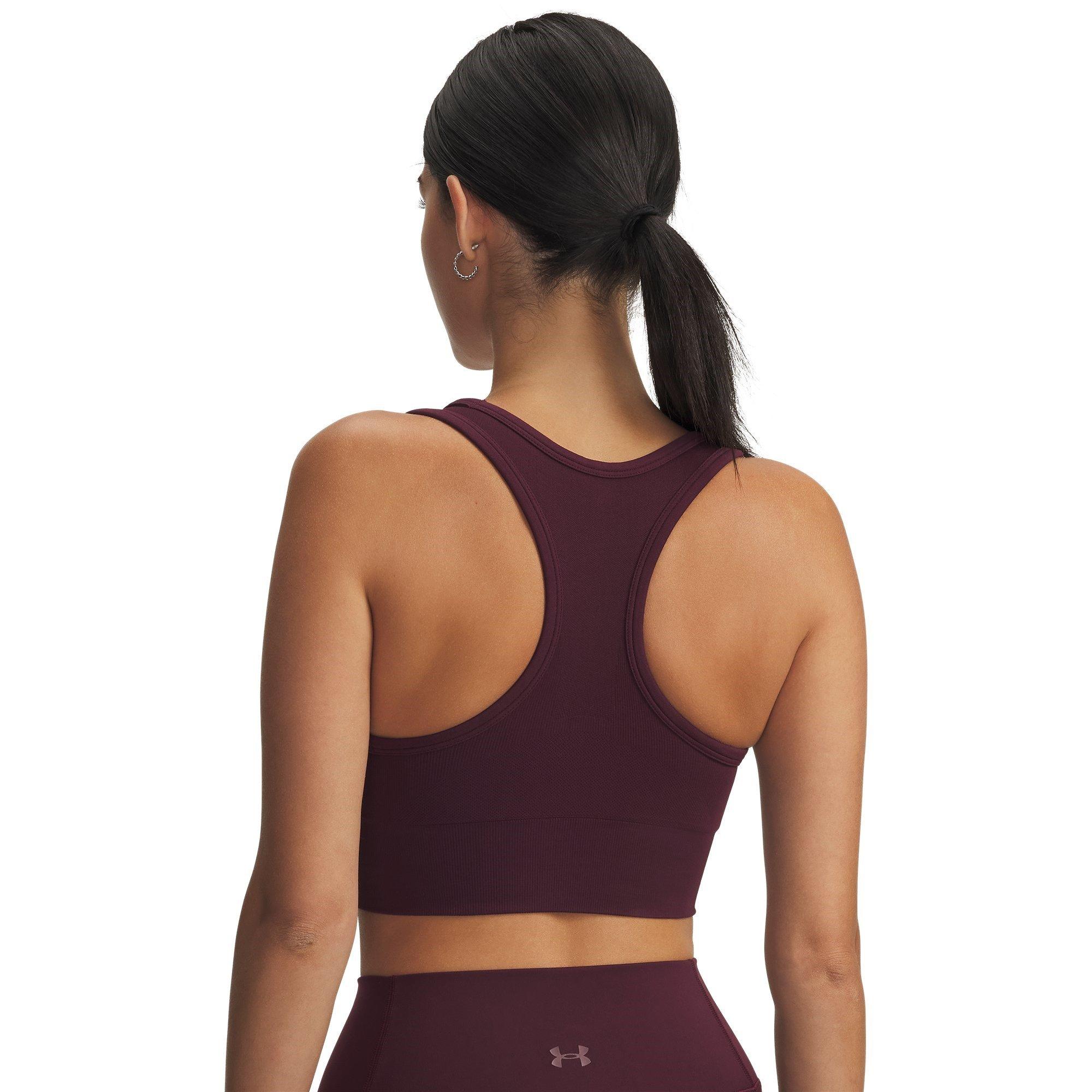 Dk.Maroon/White - Under Armour - Women's Vanish Medium Impact Sports Bra - 2
