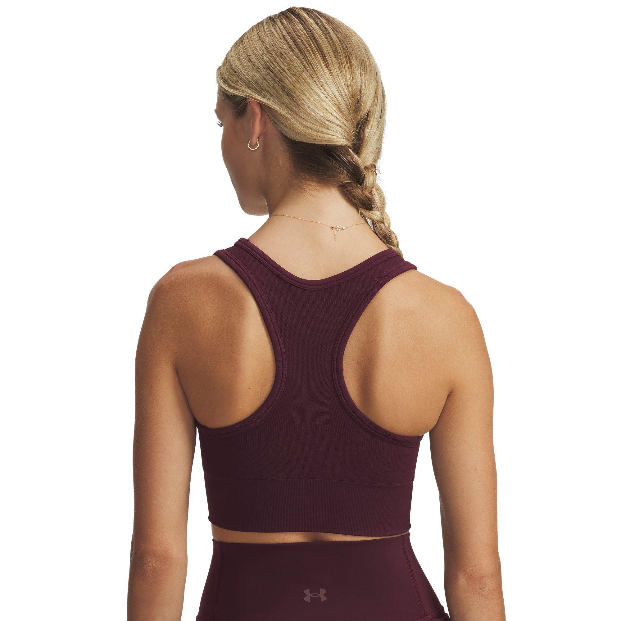 Dk.Maroon/White - Under Armour - Women's Vanish Medium Impact Sports Bra - 4
