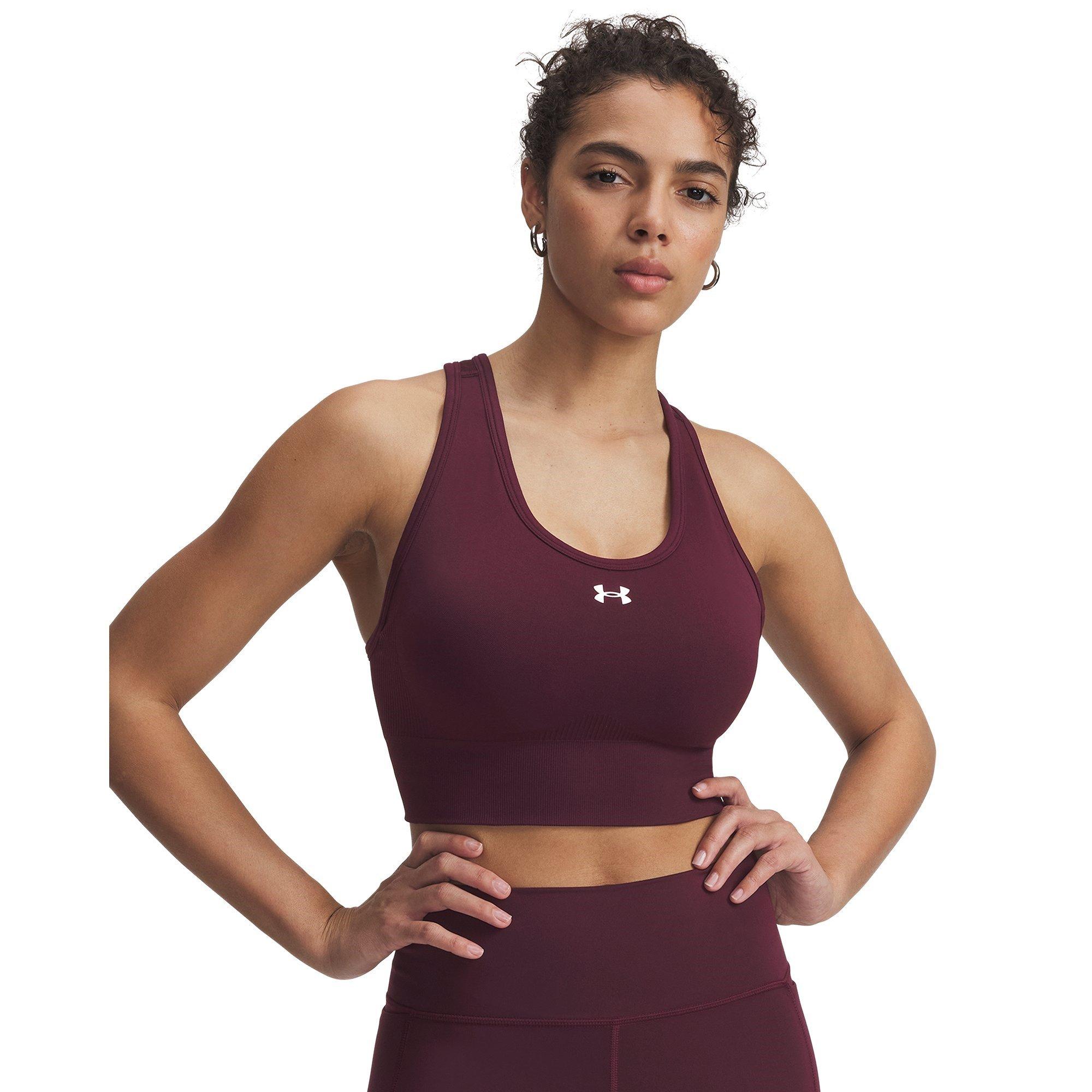 Dk.Maroon/White - Under Armour - Women's Vanish Medium Impact Sports Bra - 5