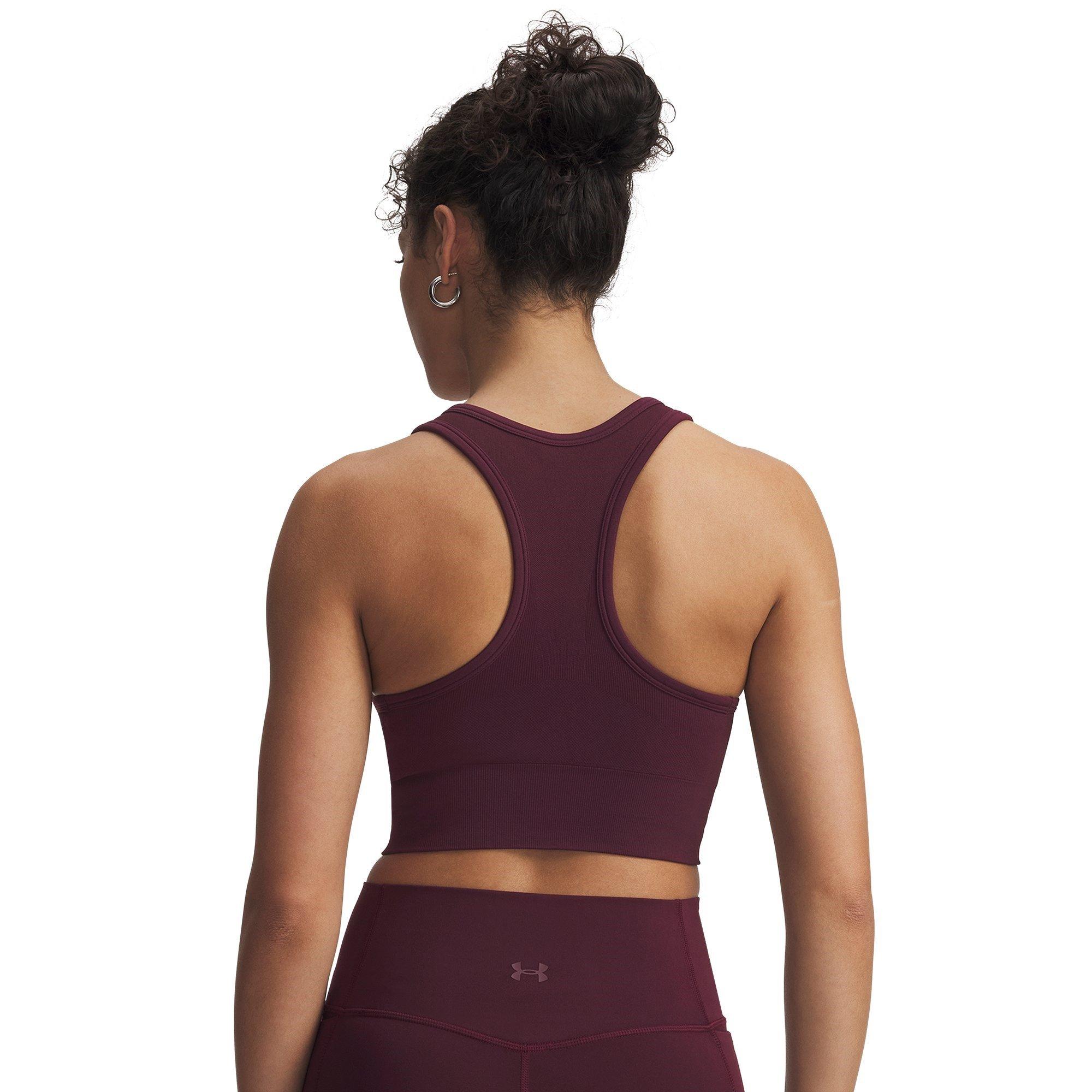 Dk.Maroon/White - Under Armour - Women's Vanish Medium Impact Sports Bra - 6