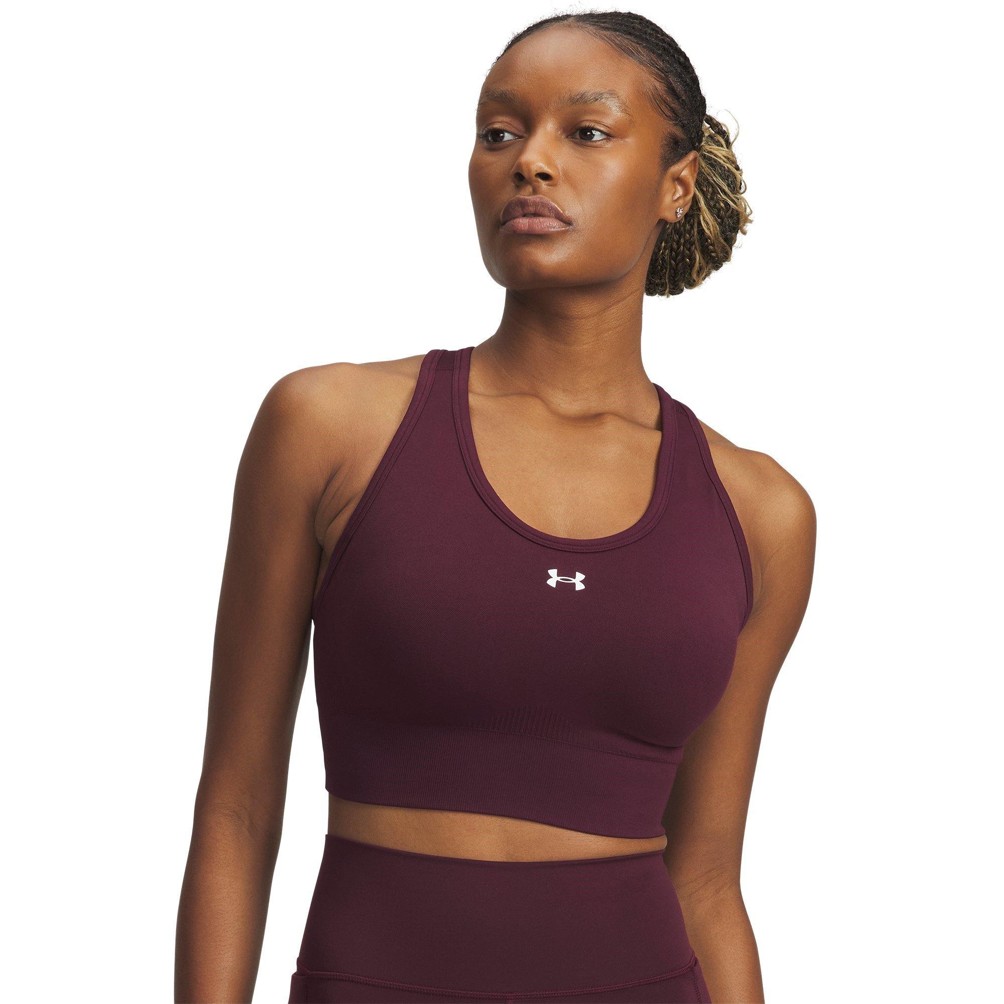 Dk.Maroon/White - Under Armour - Women's Vanish Medium Impact Sports Bra - 7