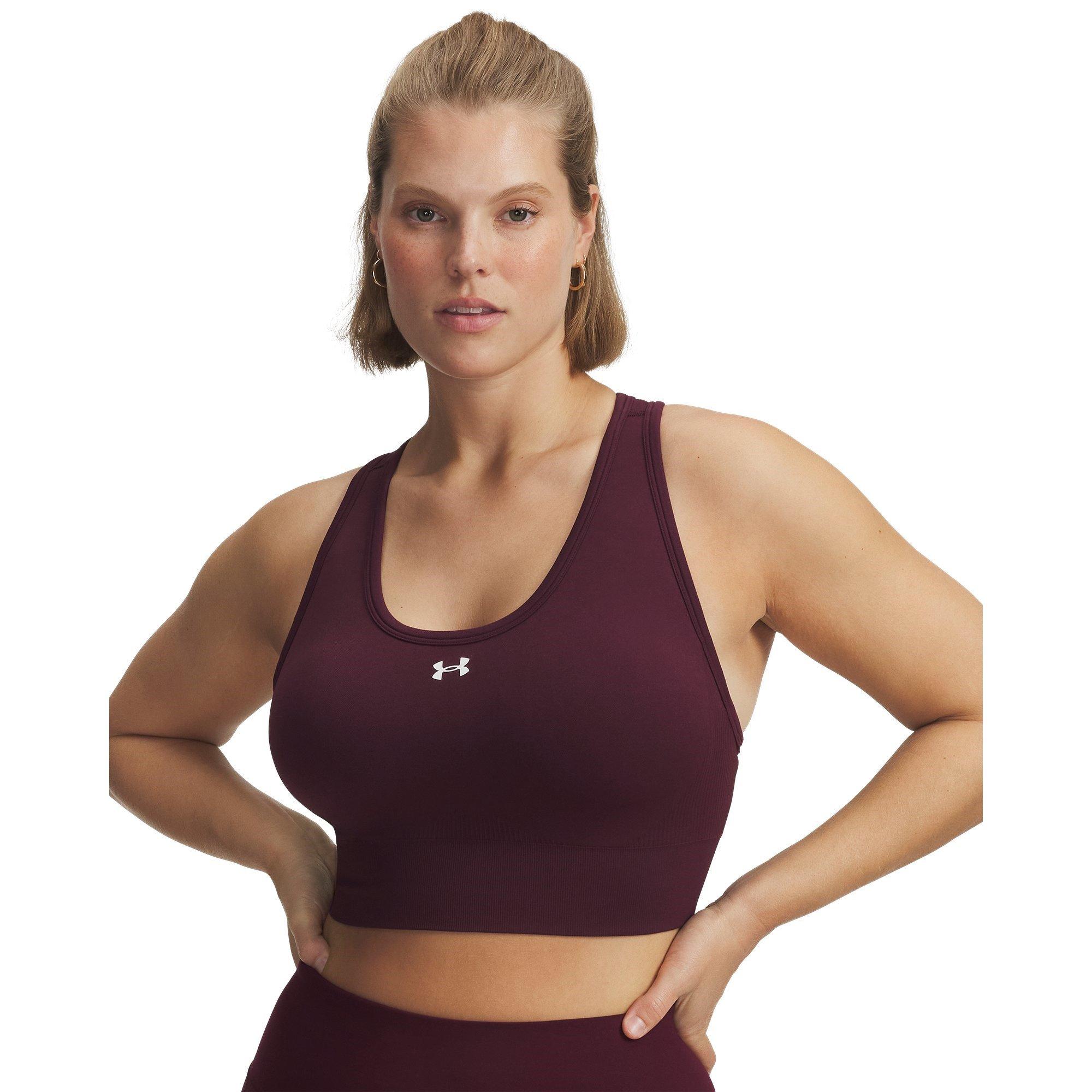 Dk.Maroon/White - Under Armour - Women's Vanish Medium Impact Sports Bra - 9
